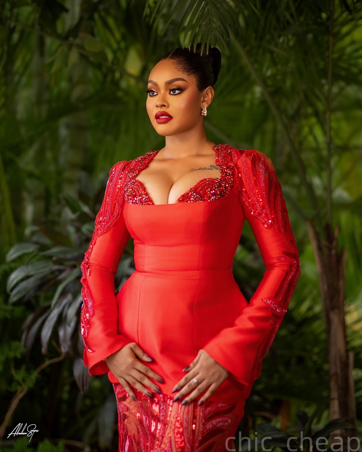 Aso Ebi Red Straight Prom Dresses 2025 Lace Crystals Full Sleeves Evening Formal Party Second Birthday Engagement Gowns Plus Size Dress For Special Oc