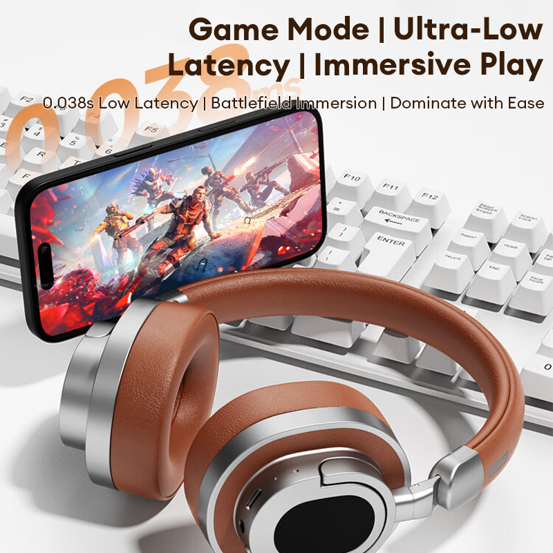 Original LenovoServices LE602 Head Mounted Wireless Earphones Over-ear Bluetooth 6.0 Headphones HIFI Stereo Music Ultra-Low Latency Game Sport Headset