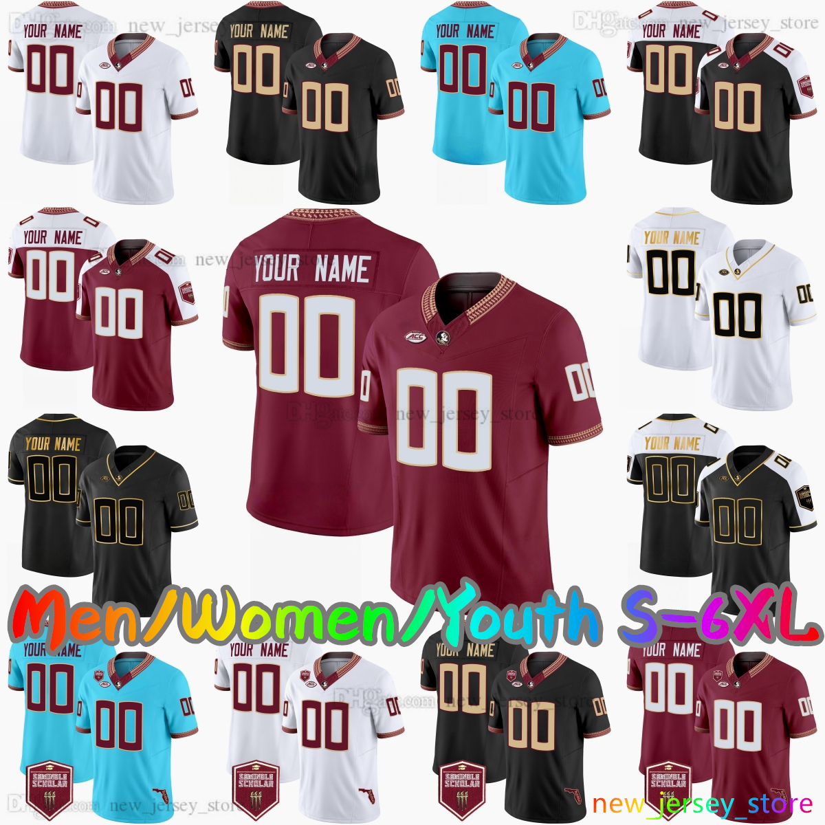 2025 Custom S-6XL College Football Jersey 1 Tommy Castellanos 11 Brock Glenn 19 Micahi Danzy 5 Roydell Williams 9 Lawrance Toafili 12 Jaylin Lucas Stitched Jerseys