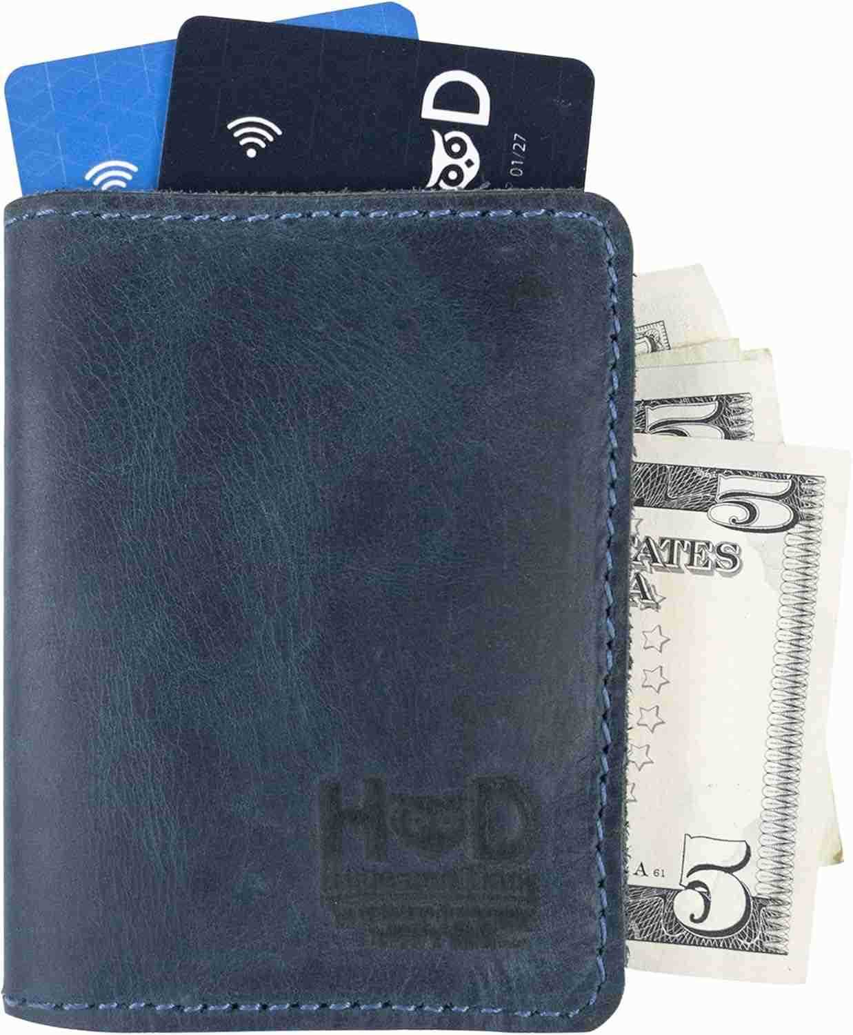 Wallet Slim Card Holder Minimalist Traveler Wallet Vintage Front Pocket Wallet Full Grain Leather Handmade Bourbon BrownZ250911