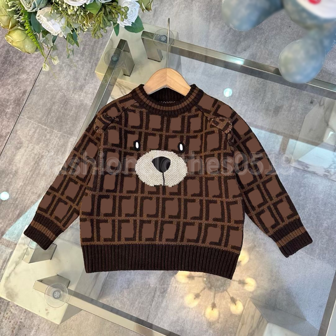 Designer Kids Sweater Luxury Boys Girls Warm Pullover High Quality Winter Sweatshirt Soft Baby Knitwear 100-160cm P13