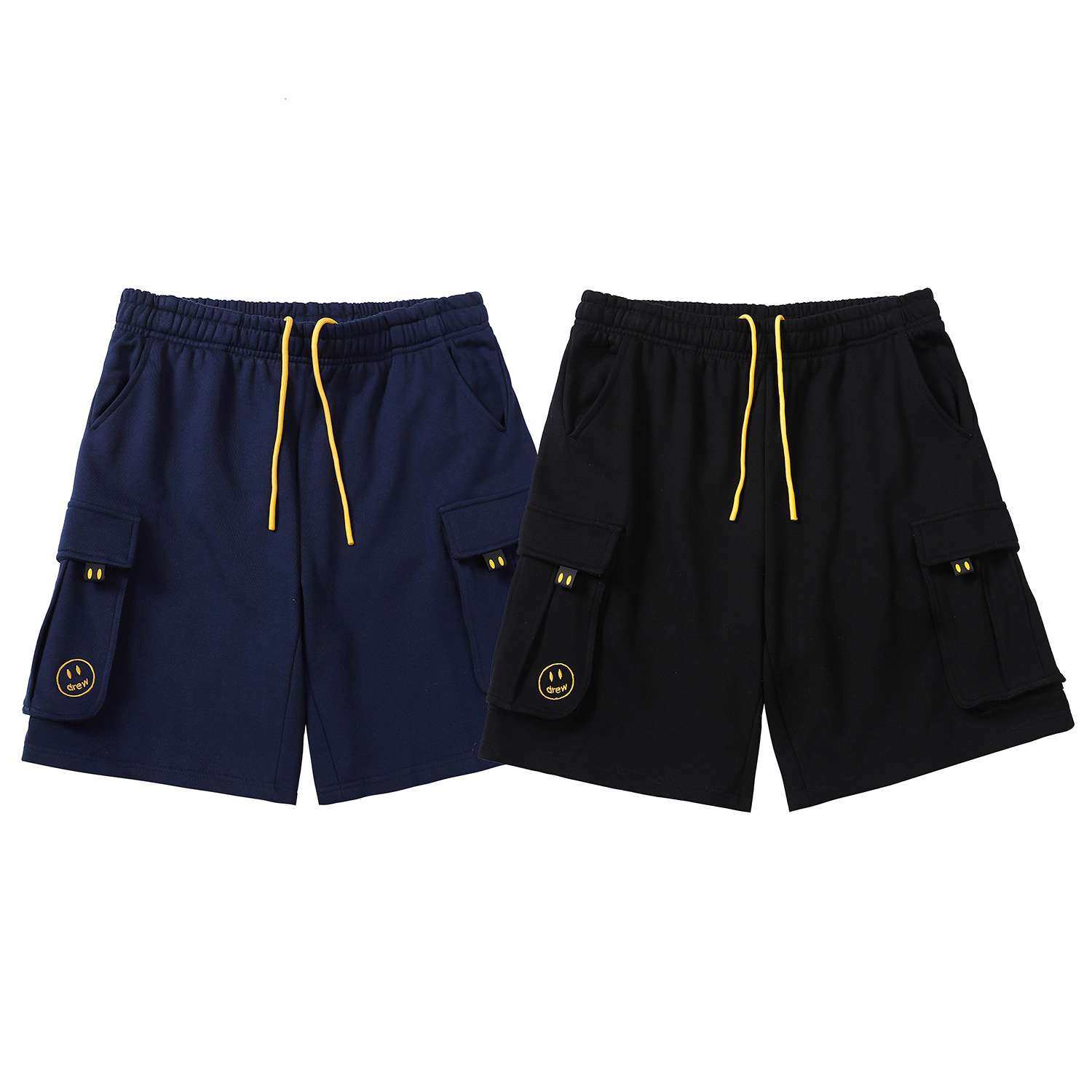 Drew House Embroidered smiley face drew shorts black