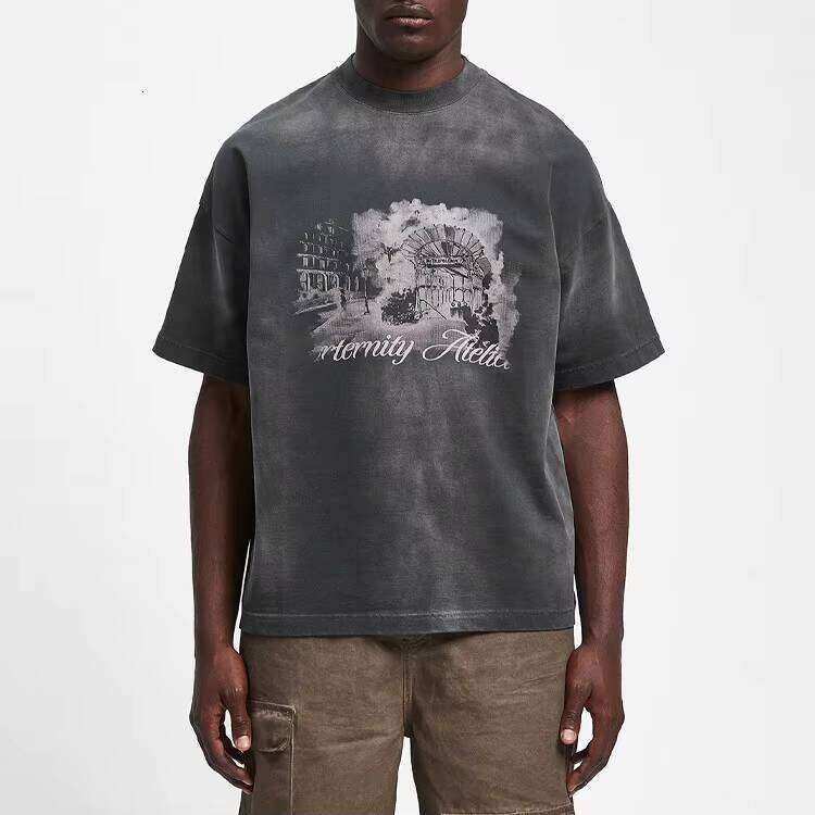 100% Cotton High Quality Heavyweight Oversized T-Shirt Men's 260 GSM Printed Blank Design Knitted Fabric