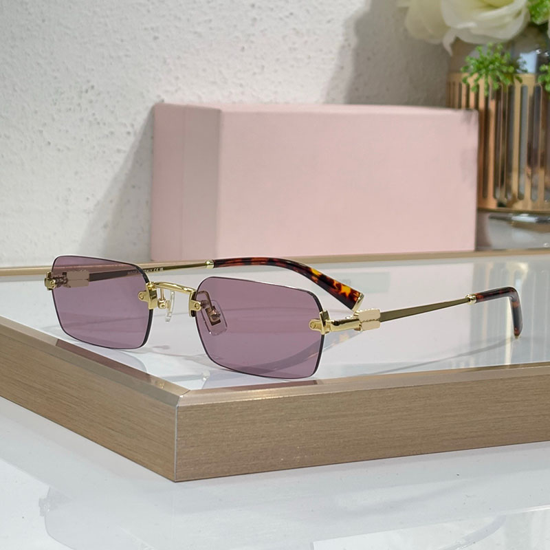 Rectangular Sunglasses Luxury designer women sunglasses SMUB50 Ultra light metal frame Exquisite fashionable party style uv400 Comes with a box