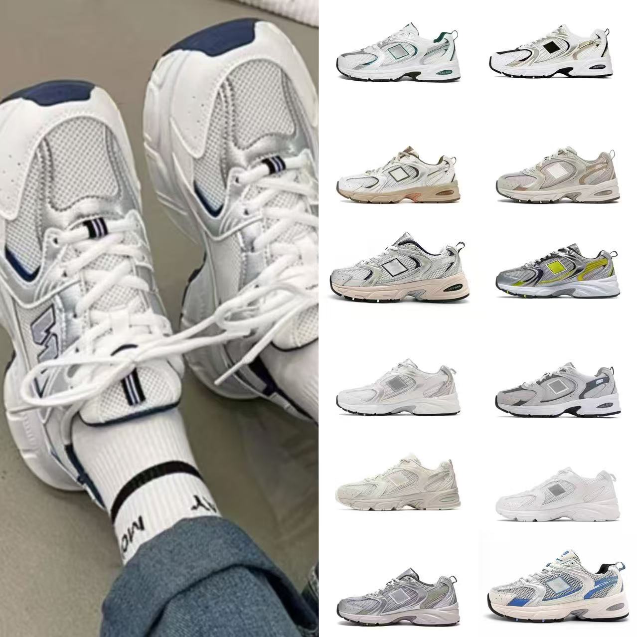 designer heels women top quality sports shoes 530 Casual Shoes Skateboarding Shoes White Shoes Light Luxury High-quality Men's Shoes trave outdoor trainers size35-46