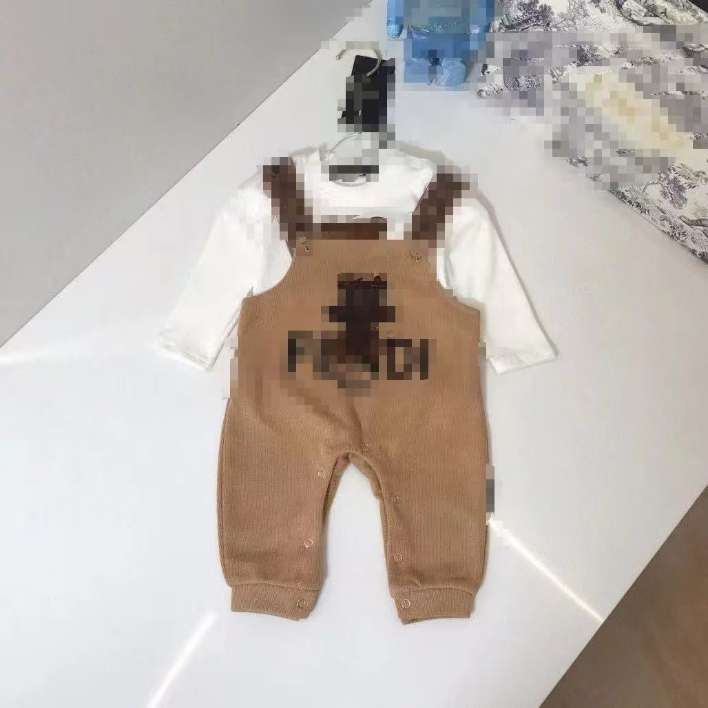 Kids Designer Clothes Newborn Cotton Thick Sweater Rompers Baby Boy Girl Top Quality Long Sleeve Jumpsuits Autumn Winter Brother Sister Costume 1-2 Years Old