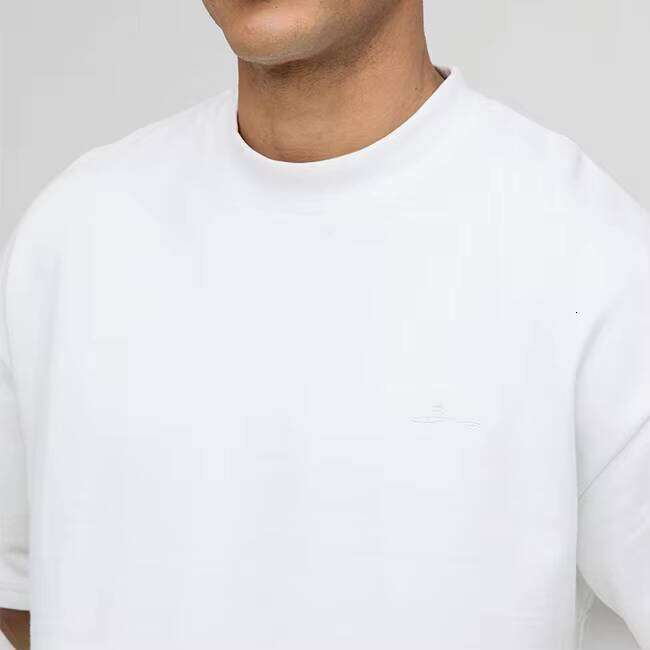 Men's Casual T-Shirt High Quality 100% Cotton Solid Color Collar Short Sleeve 260g Fabric Weight Blank Design