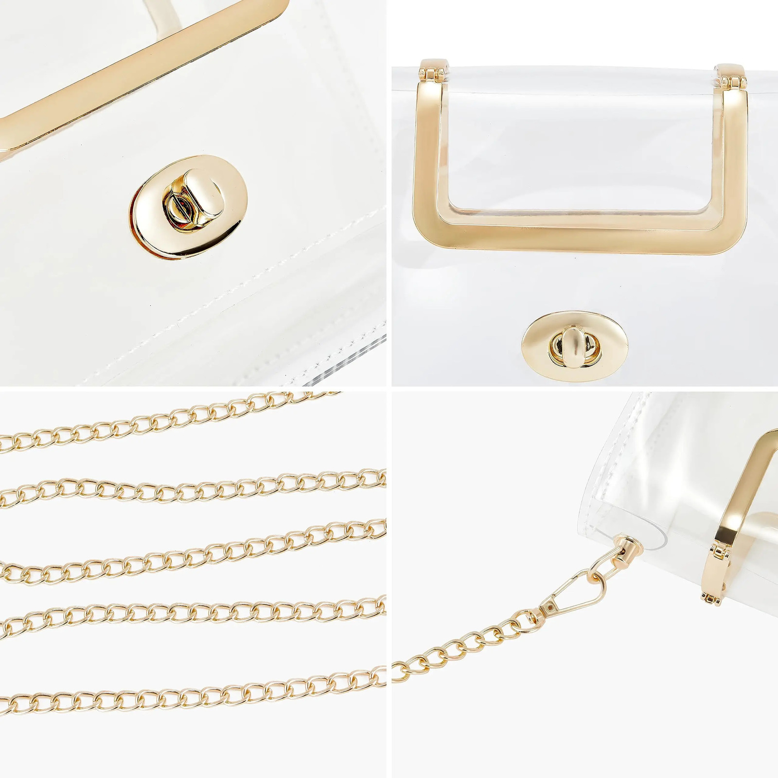 Transparent Clutch Clear Purse Crossbody Shoulder Bags Stadium Approved Bags250902