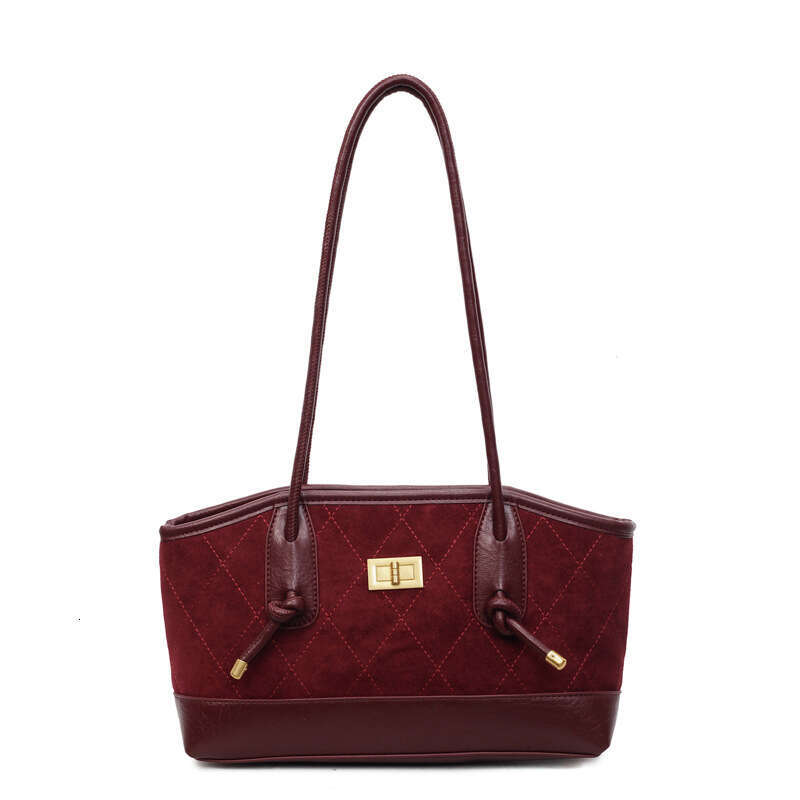 High-end Plaid Handbag Casual Underarm for Women 2025 Autumn Winter New Large Capacity Shoulder Bag