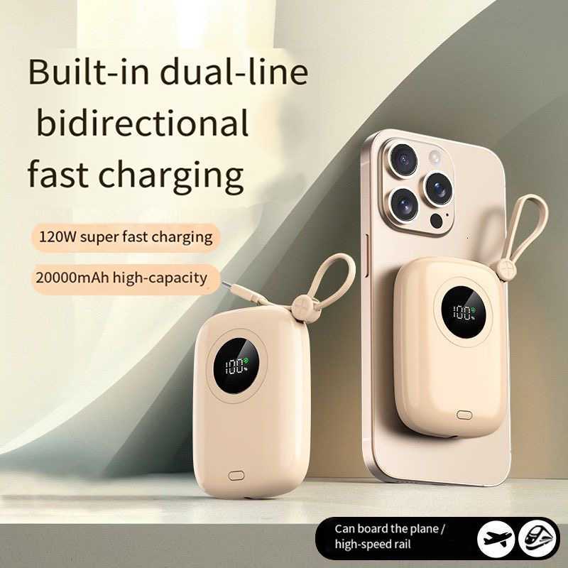 Mini 20000mAh Portable Charger - 120W Super Fast Charging Large Capacity Mobile Power Bank