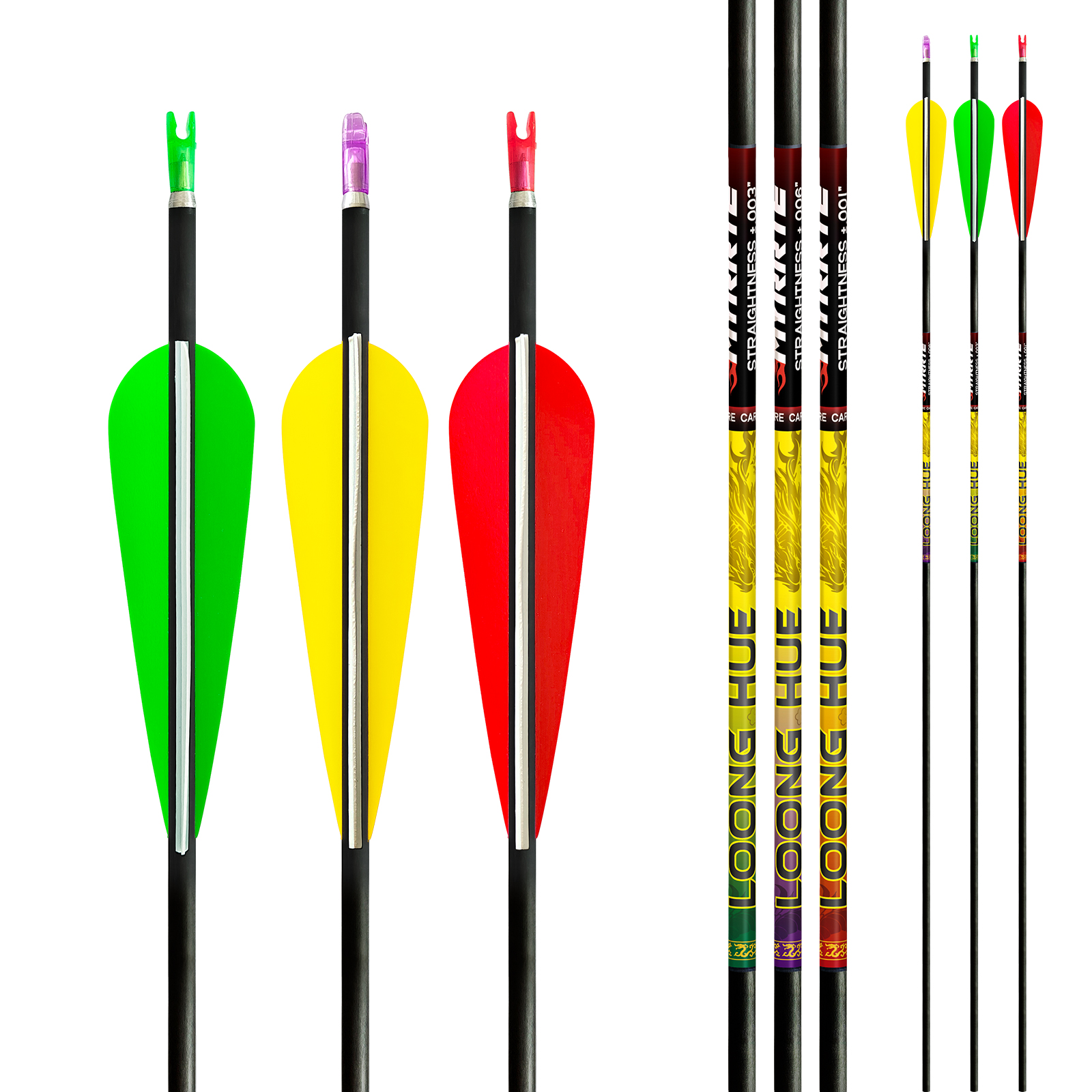 High-Density Carbon Fiber Archery Arrows Premium Grade 4.2mm Diameter & 31-Inch Longitudinal Design Compatible Across Recurves and Compound Models