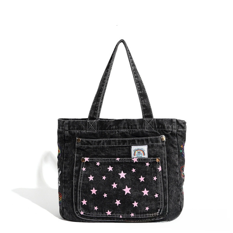 Autumn New Large Capacity atmosphere Handbag Cowboy Bag Simple Fashion Versatile Commuter Handbag Niche Design Designer Shoulder Bag