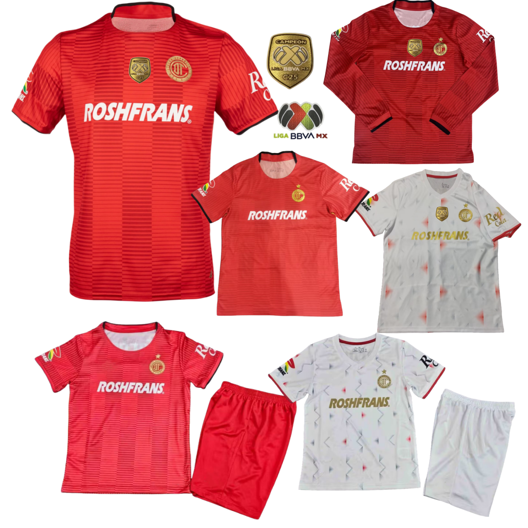 2025 26 Deportivo Toluca Soccer Jerseys football shirts home away camiseta futbol Maillot
