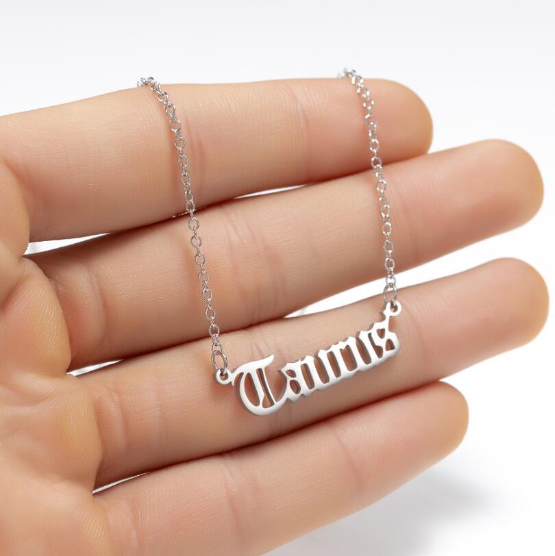 Jewelry New Style Minimalist and Fashionable Stainless Steel Twelve Constellations English Letter Versatile Necklace for Women, Color Retaining Clavic