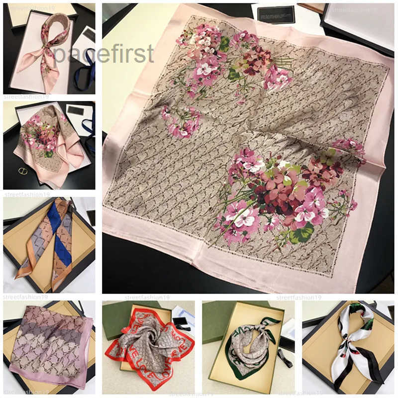 Designer Designer Letters Print Floral Silk Scarf Headband for Women Fashion Long Handle Bag Scarves Shoulder Tote Luggage Ribbon Head Wraps Square Scarf Women Band