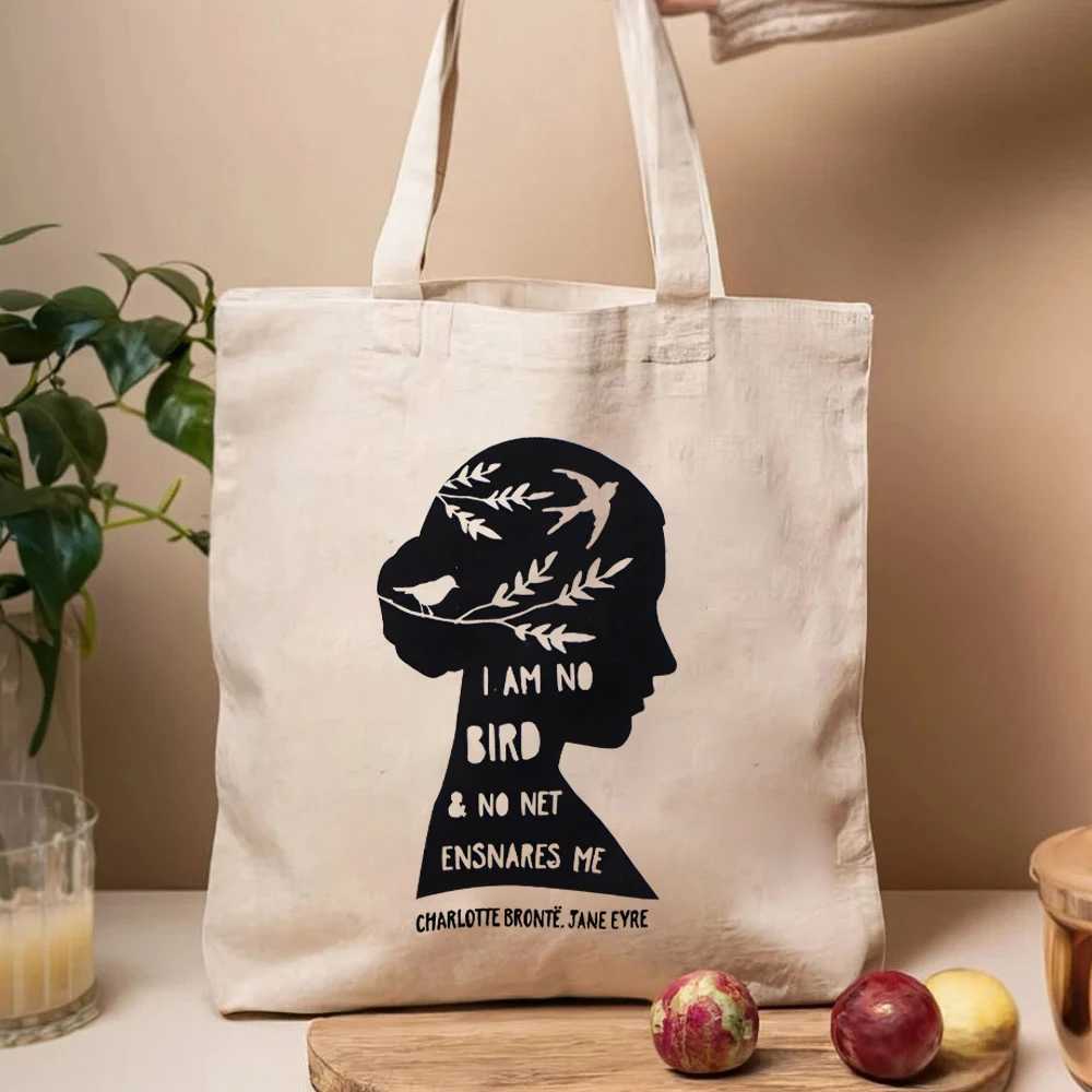 Jane Eyre Bags for Womens Feminist Women Handbag Literary Quote Womens Handbags for Book Lover Charlotte Bronte Quote Tote Bag Z250902