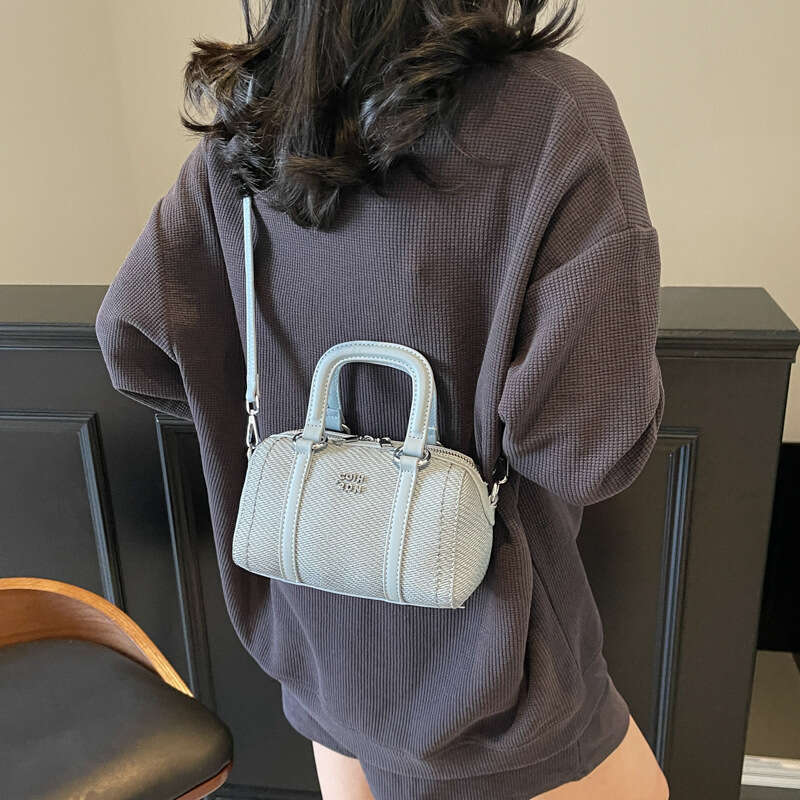 New Handbag Fashion Boston High-end Versatile Bowling Patchwork Shoulder Casual Crossbody Bag
