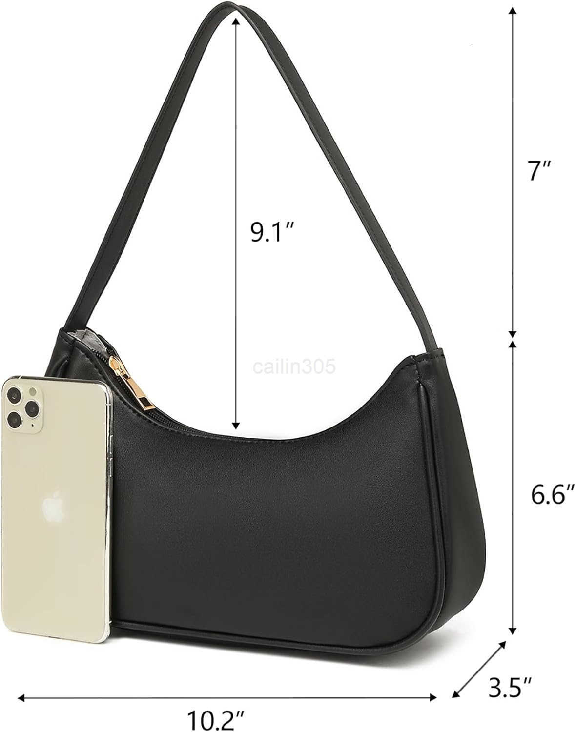 Shoulder Bags for Women Vegan Leather Hobo Sling Tote Handbag Retro Clutch Purse with Zipper Closure Z25909