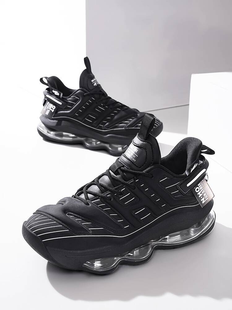 NHOT designer shoes Autumn Men's Air Cushion Fashion Running Non-Slip Wear-Resistant Sports Trendy Leather Casual Shoes