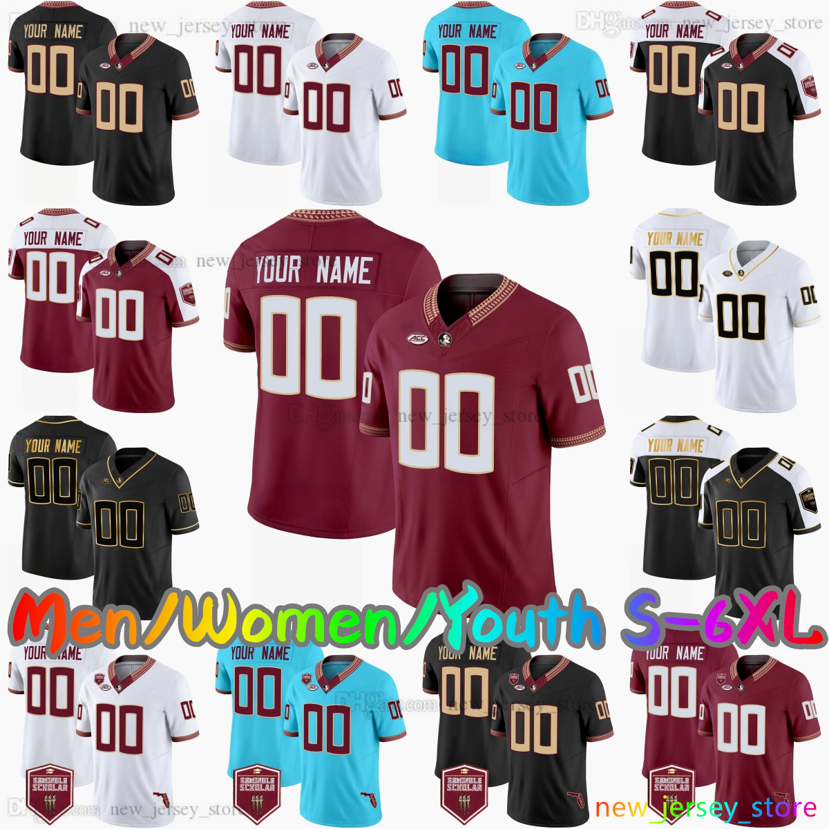 2025 Custom S-6XL College Football Jersey 1 Tommy Castellanos 11 Brock Glenn 19 Micahi Danzy 5 Roydell Williams 9 Lawrance Toafili 0 Earl Little Jr. Stitched Jerseys