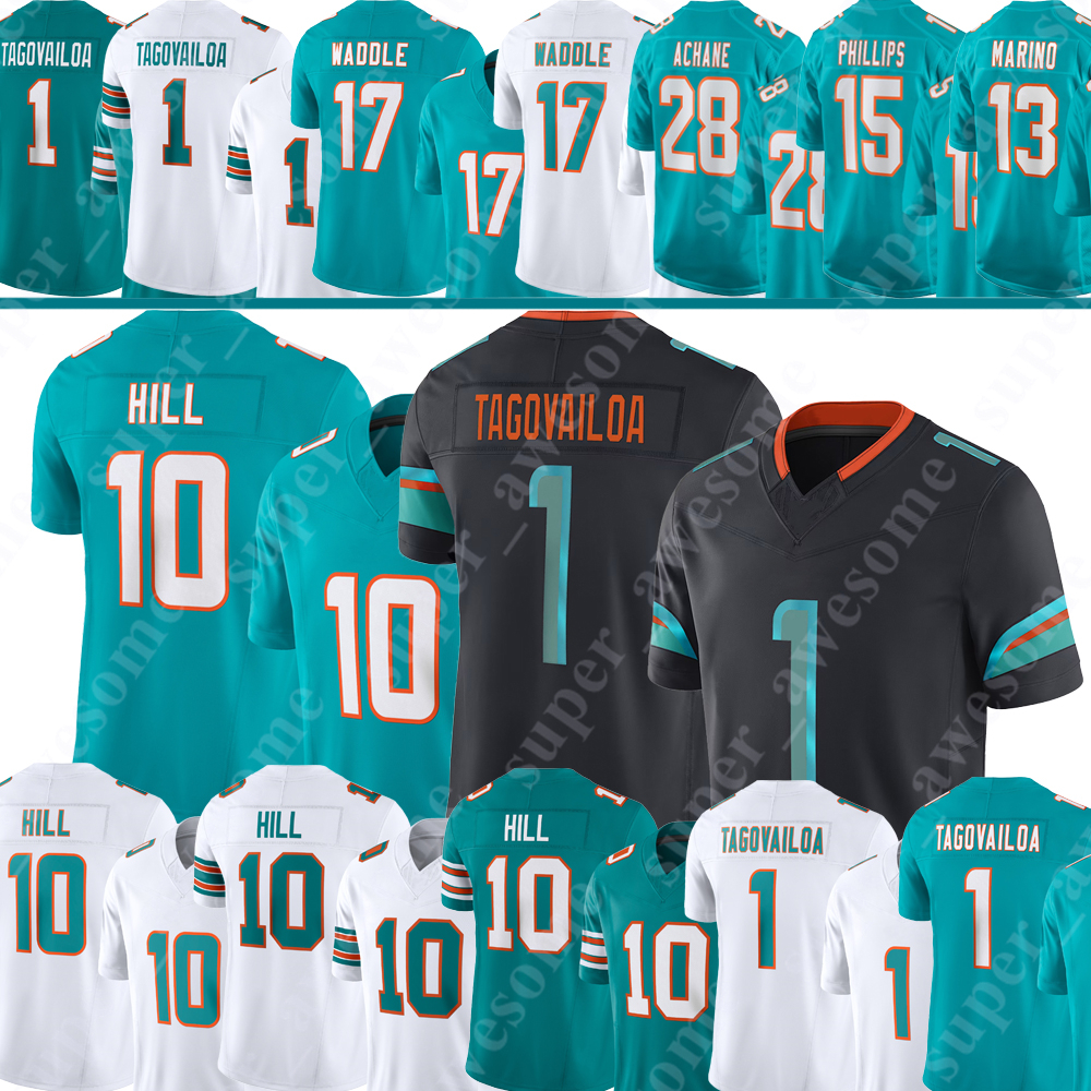 Tyreek Hill 1 Tua Tagovailoa Jaylen Waddle Football Jersey Devon Achane Bradley Chubb Dan Marino Chop Robinson Quinn Ewers Kenneth Grant Jaylen Wright Darren Waller