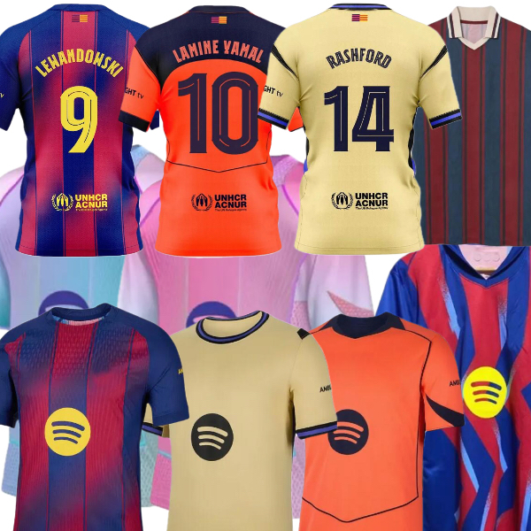 2025 2026 LAMINE YAMAL LEWANDOWSKI RASHFORD Soccer Jerseys 2025 barcalona Limited edition HOME OLMO PEDRI GAVI ARAUJO RAPHINHA DE JONG 25 26 football men kids shirt S