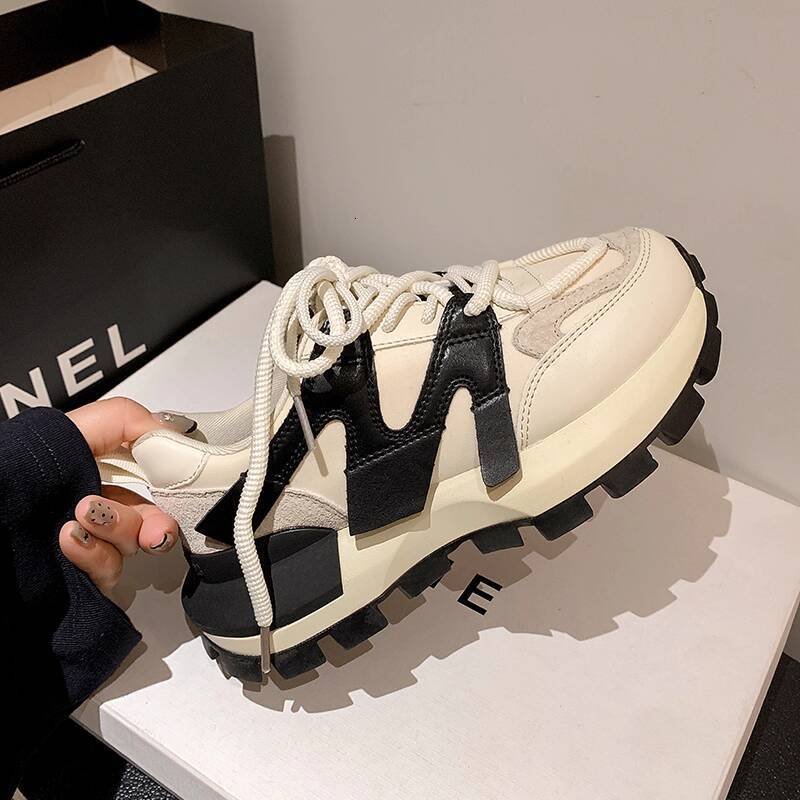 Mirinda Dad for Women New Spring Summer Thick Sole Height Increasing Genuine Leather Women's Shoes Versatile Fashion Casual Sneakers