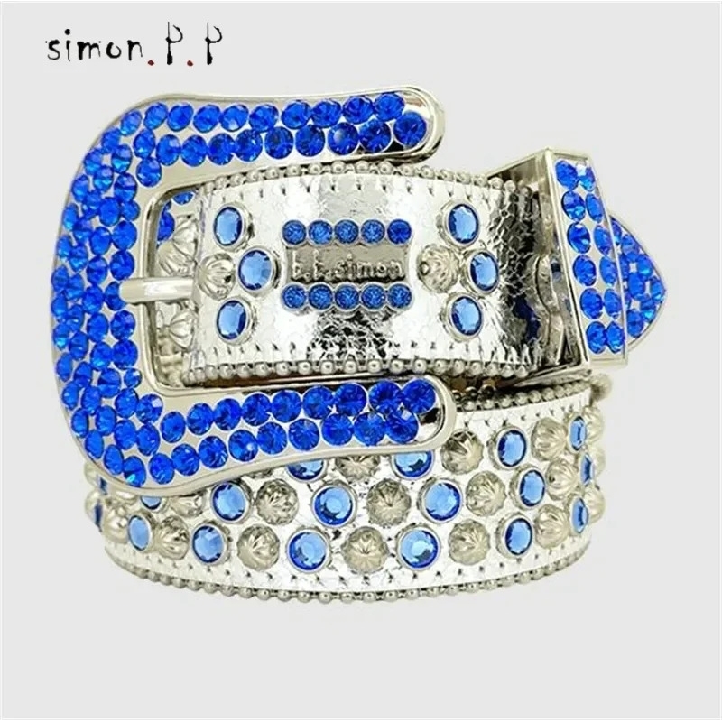 er Belt Bb Simon Belts for Men Women Shiny Diamond Belt The Trojan Red Jet AB Cintura Uomo250901