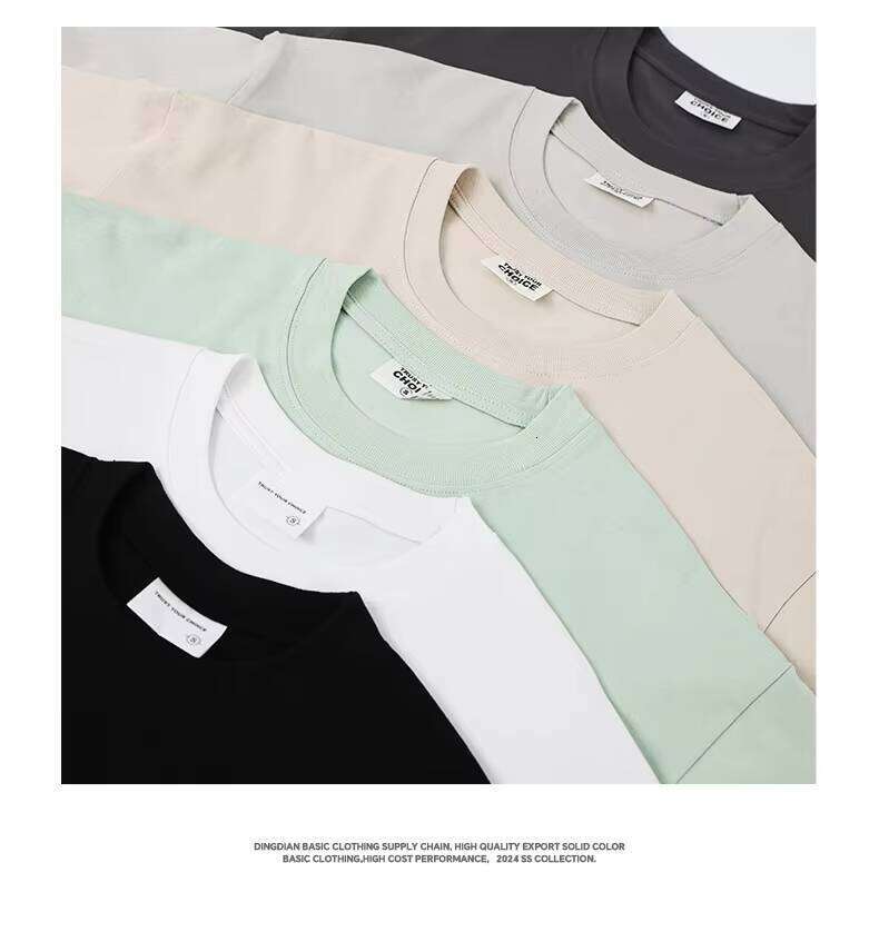 Luxury 280Gsm Heavyweight 100% Cotton Logo Printed Design Round Neck Short Sleeve Men's T-Shirt