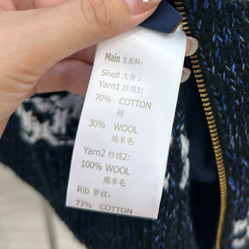 Versatile Chic Fall New Ladies Black Jacquard Zip Up Jacket Classic Trendy Lapel Knit Coat With Detailed Embroidery Casual Elegant Clothing S0903