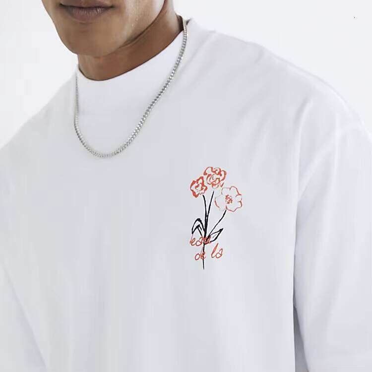 Heavyweight 100% Cotton Seven-Point T-Shirt Men's Casual Style Summer Hip-Hop Graphic Print Square Fit Blank Design