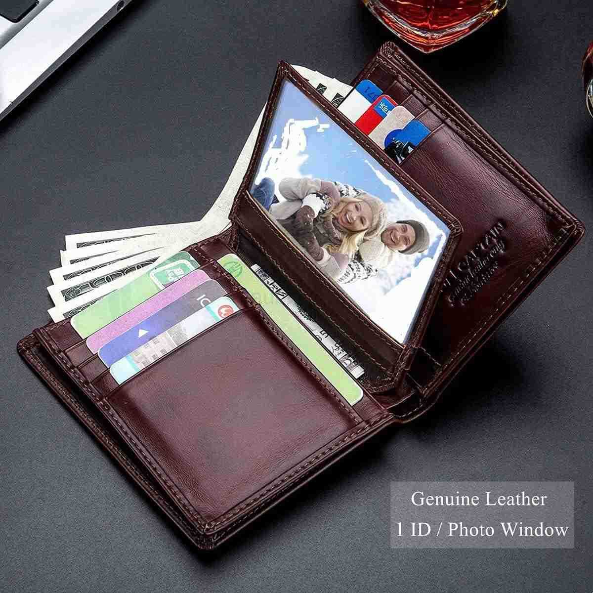 Large Capacity Genuine Leather Bifold WalletCARD Holder for Men with 15 Card Slots QB027Z250911