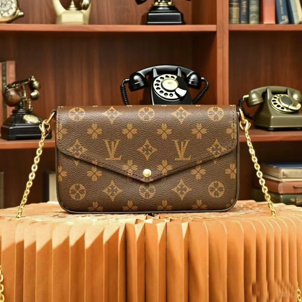 Designer Shoulder Bags 3/p Set Top Luxury Designer Wallet Shoulder Bag Women Classic Flower Pochette Felicie Bag Leather Clutch Tote Messenger bags