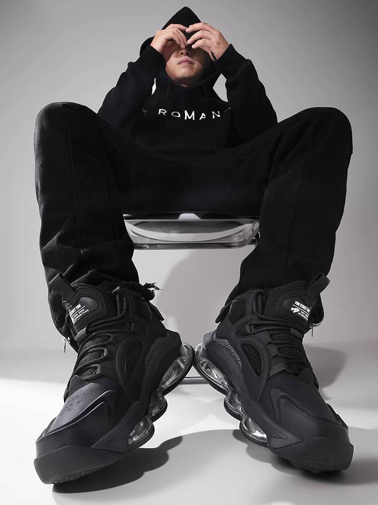 NHOT designer shoes Autumn Winter Sports Men, Non-Slip, Wear-Resistant, Shock-Absorbing, High-Top Casual Air Cushion Shoes for Men