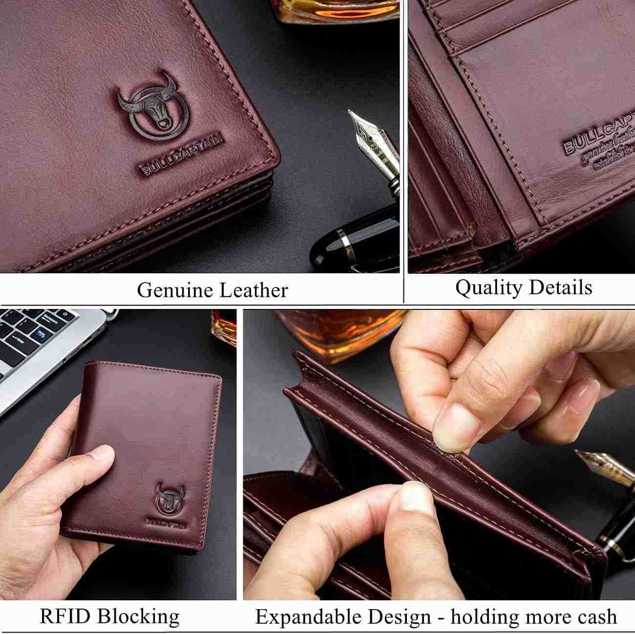 Large Capacity Genuine Leather Bifold WalletCARD Holder for Men with 15 Card Slots QB027Z250911