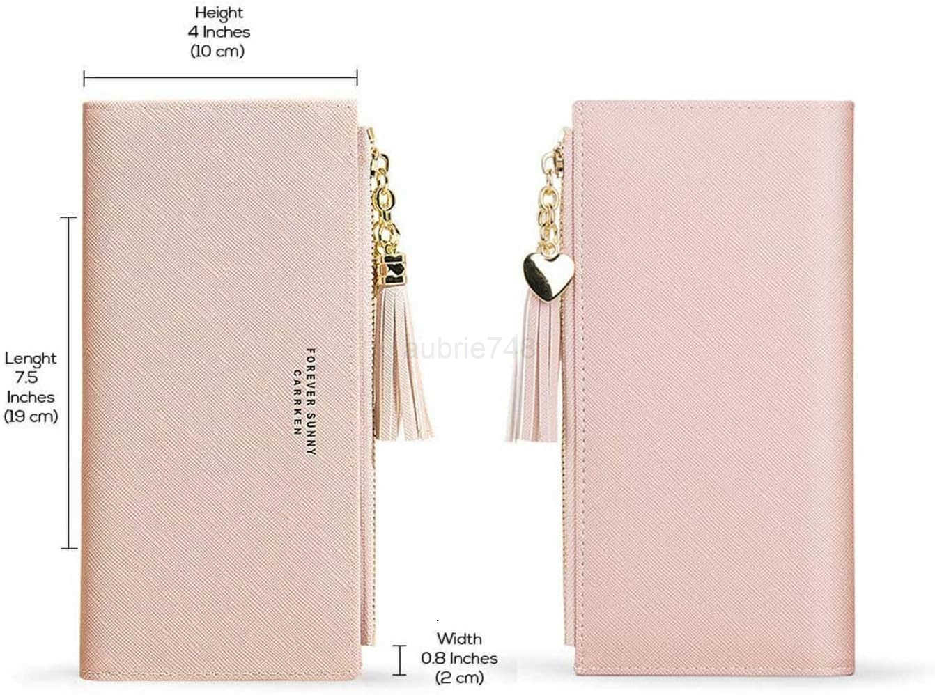 Womens Wallet Cute Elegant Long Slim Card Holder Case Minimalist Coin Purse Thin Tassels Zip Clutch Wallets for Girls LadiesZ250911