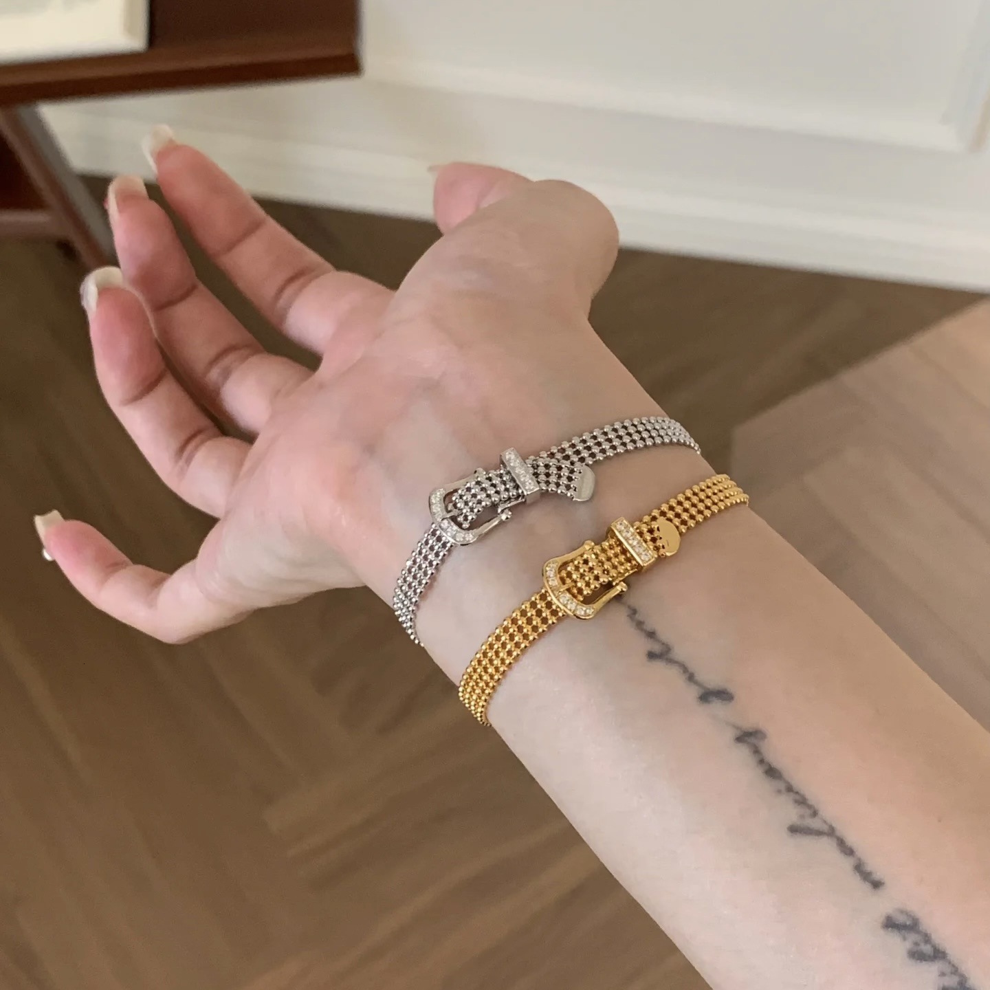 Luxury Brand Designer Jewelry Italian Hollow Milanese Lace Bracelet For Women, Niche Design, Micro Inlay Watch Band, Wrist Chain, Wholesale