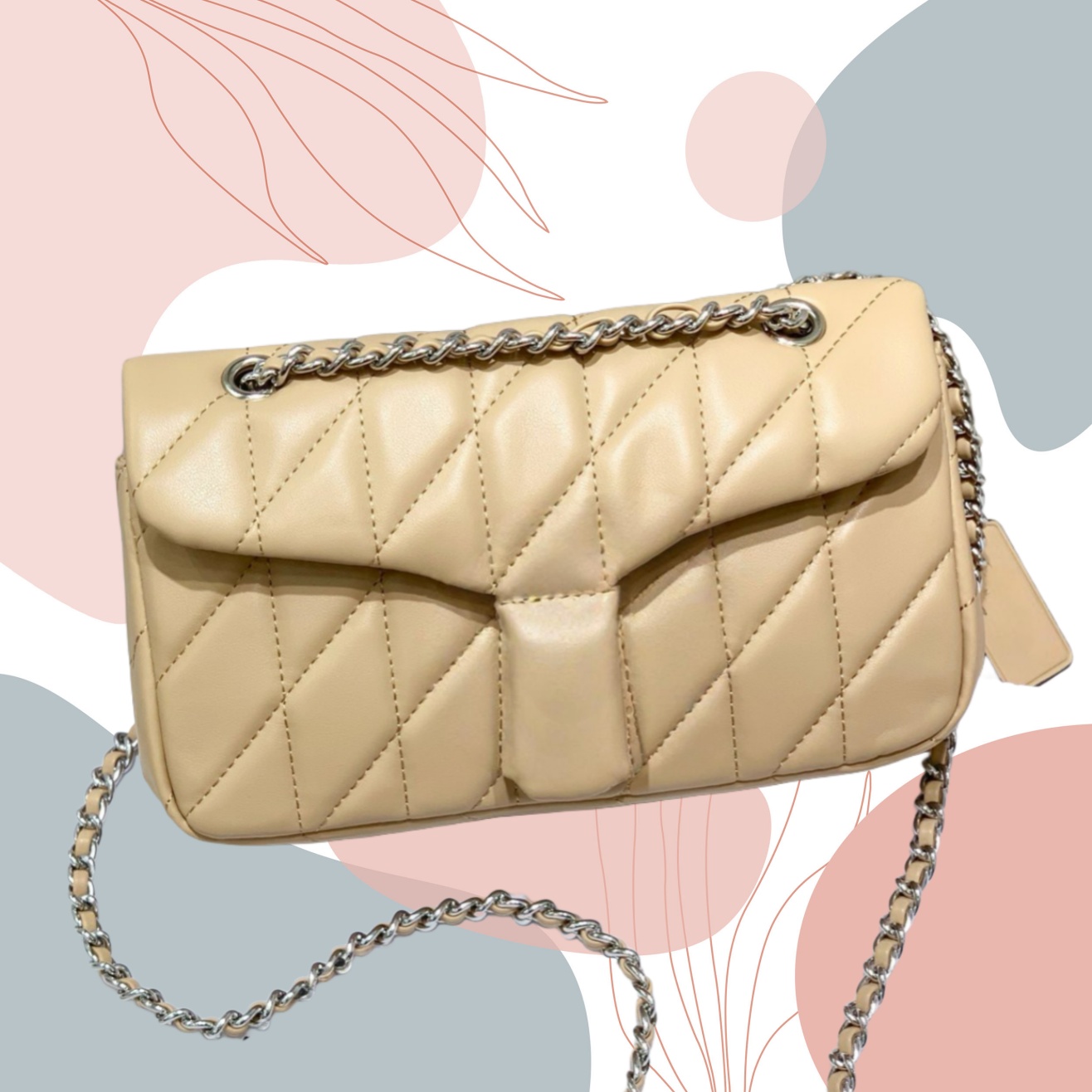 quilted tabby bag luxury bag crossbody bag Leather Baguette Designer Shoulder bag designer tote Quilted designer purse Casual Flap handbag wallet designer pink bag