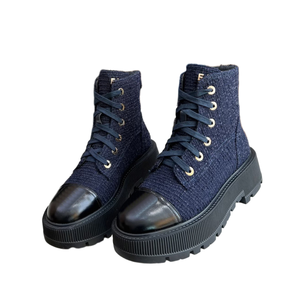 New Ankle Boots Women Womens Leather boots Winter Round Toe Lace-up Short Boots Womens Platform Designer Knight Boots Women luxury Shoes 34-41