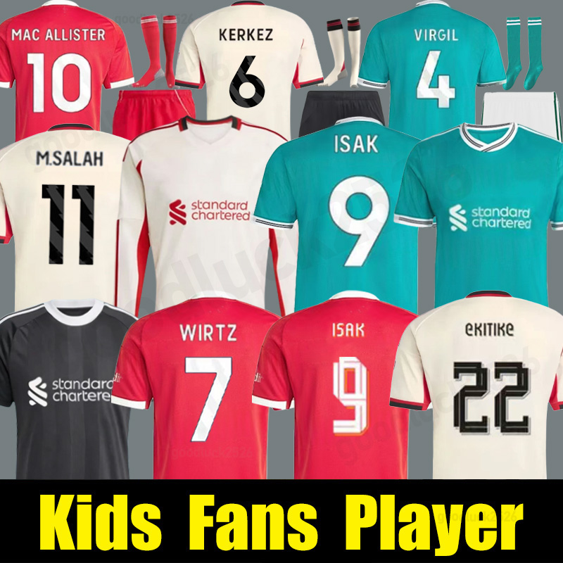 25 26 MAC ALLISTER ISAK soccer jersey DIOGO JOTA EkitikE 2025 2026 football shirt SZOBOSZLAI A.BECKER FRIMPONG Wirtz Kerkez men kids kit uniforms SALAH GAKPO RIO topss
