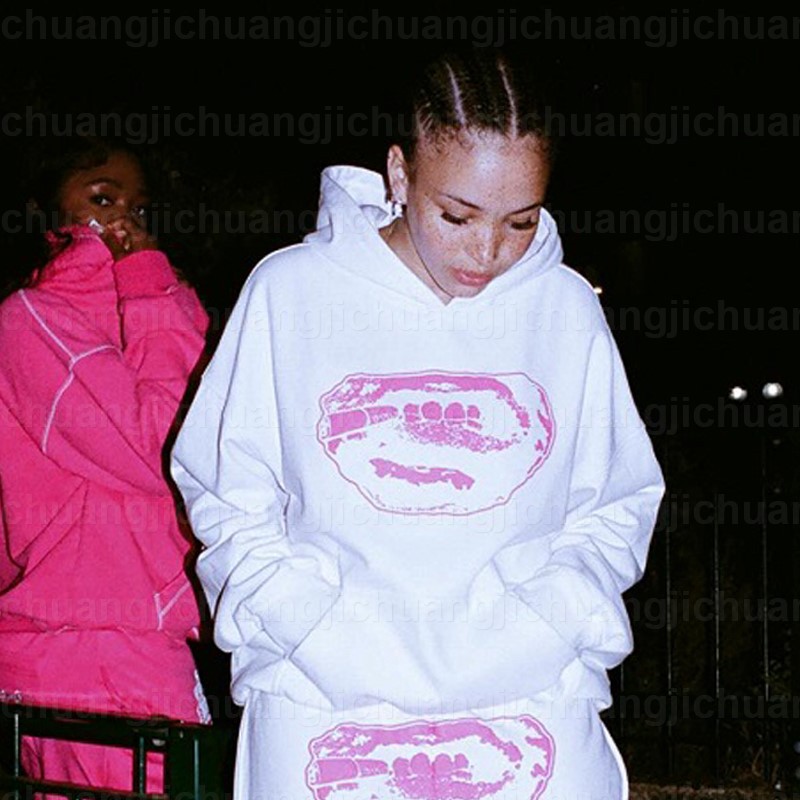 Men's Hoodies Hip-hop Fashion Trend Men Clothing Set Punk High Street American Embroidered Pullovers Gothic Harajuku Casual Sportswear