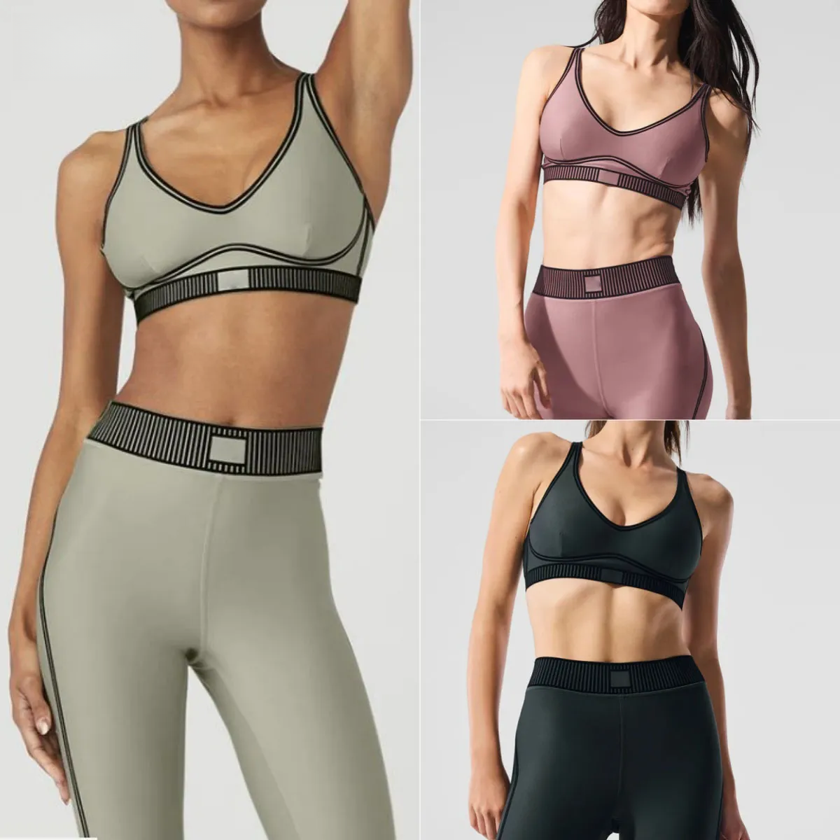 Designer 5A Top Set Yoga Bra+Pants Sets Women Leggings Yoga Pants Women's Quick-drying Sports Bra Exercise Fitness Bras Pants Sets aloness Women Clothes Yoga Outfit