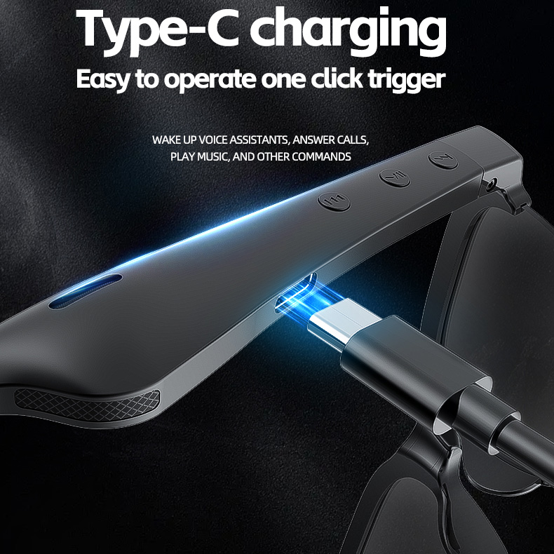 LIGE universal smart glasses, outdoor sunglasses, music control, wireless call audio glasses, outdoor sports glasses,Waterproofing for daily life