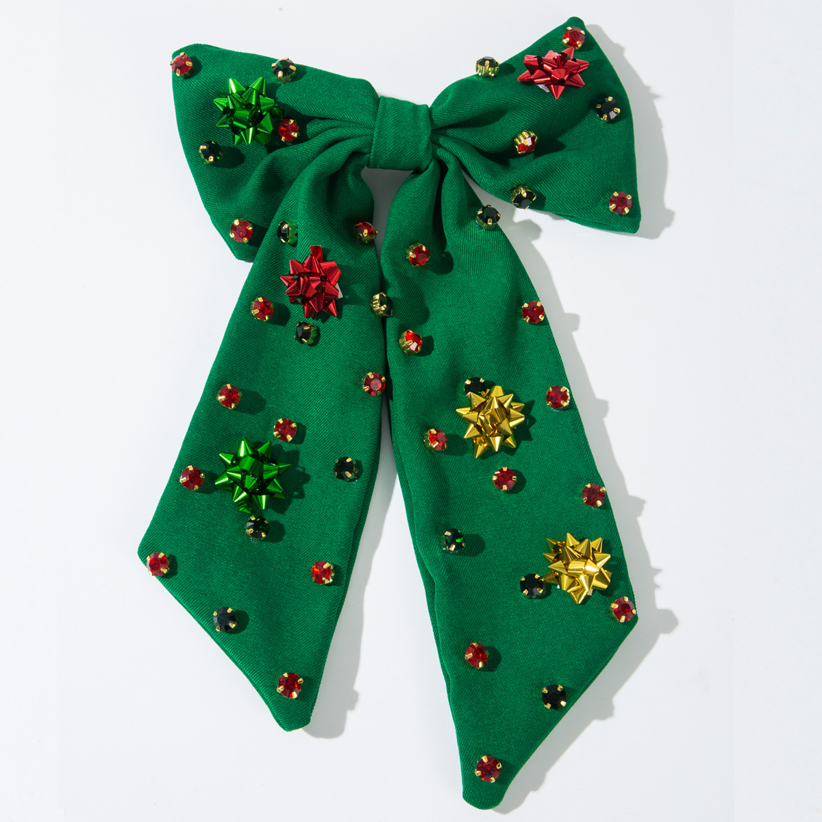 New Christmas Bow Hair Clips for Women Sparkling Snowflake Embellished Party Hair Accessories