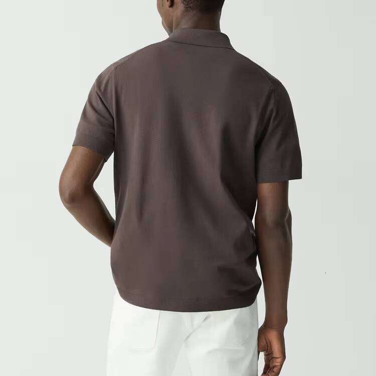 High-Quality Men's 100% Cotton Knitted Polo Shirt with Logo, Solid Base, Casual Design, Blank Design