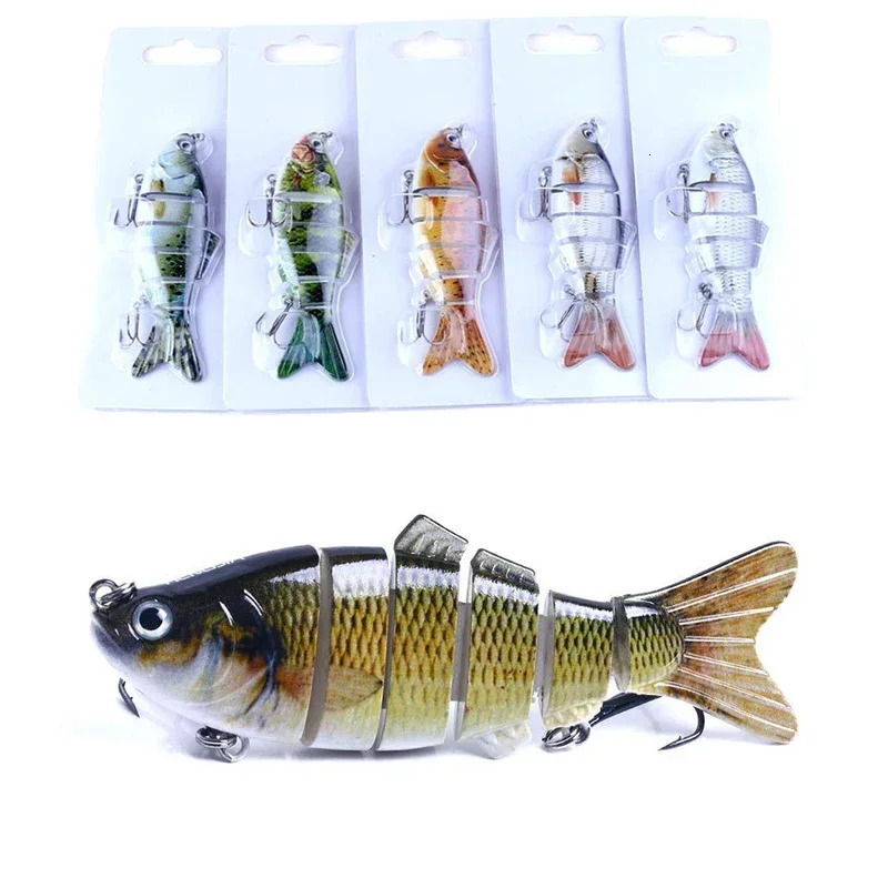 6 Segment Multi Jointed Fishing Lure Sinking 10cm175g Swimbait Artificial Wobblers Crankbait Hard Bait Pesca Tackle 531Pcs 250901