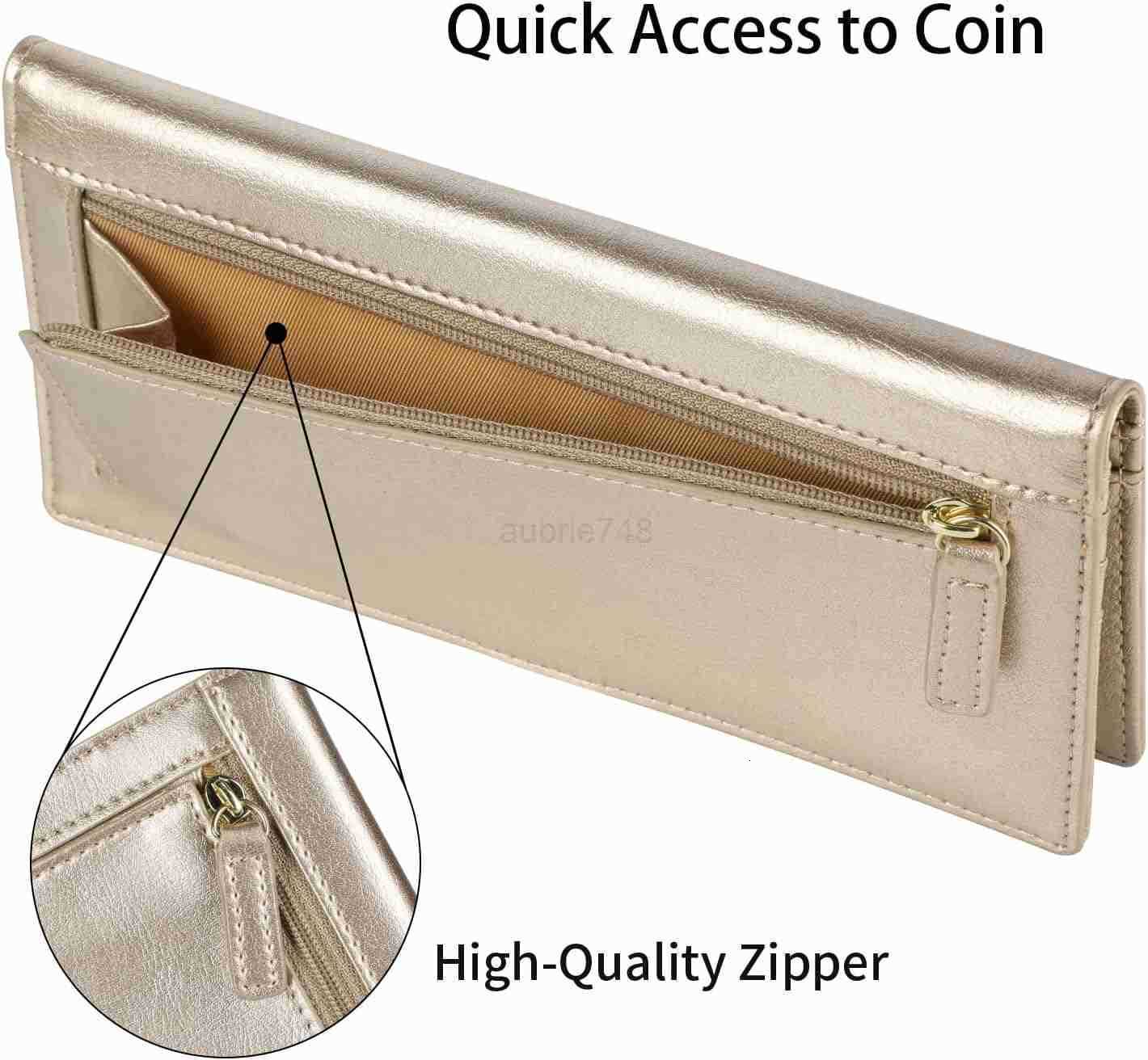 Ultra Slim Thin Leather Women Wallet RFID Blocking CARD Holder Bifold Long Ladies BillfoldZ250911
