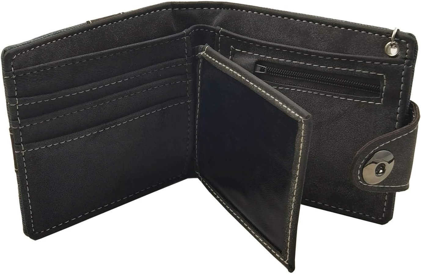 Skull Punk Biker Casual Hasp Wallet Purse With Chain For Men Or BoyZ250911