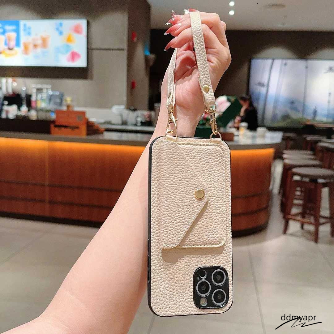 Crossbody Strap Leather Card Slot Pocket Wallet Case For Iphone 11 12 13 14 15 Ddmyaug Pro Max Plus Lanyard Phone Bag Cover Purse Y240815 Ddmyaug
