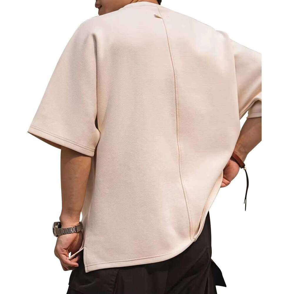 Designer Brand Oversized Square T-Shirt Summer Running Heavyweight Men's Sports Shirt